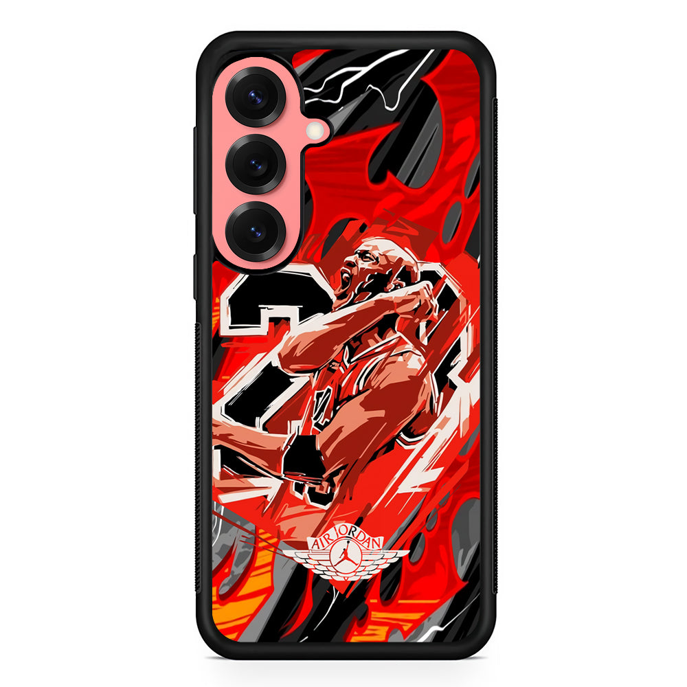 Air Jordan Flaming Spirit Samsung Galaxy S25 Case | Slim Protective Cover for Samsung Galaxy S25