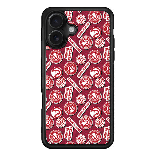 Atlanta Hawks Pattern iPhone 16 Case - Oxvistore