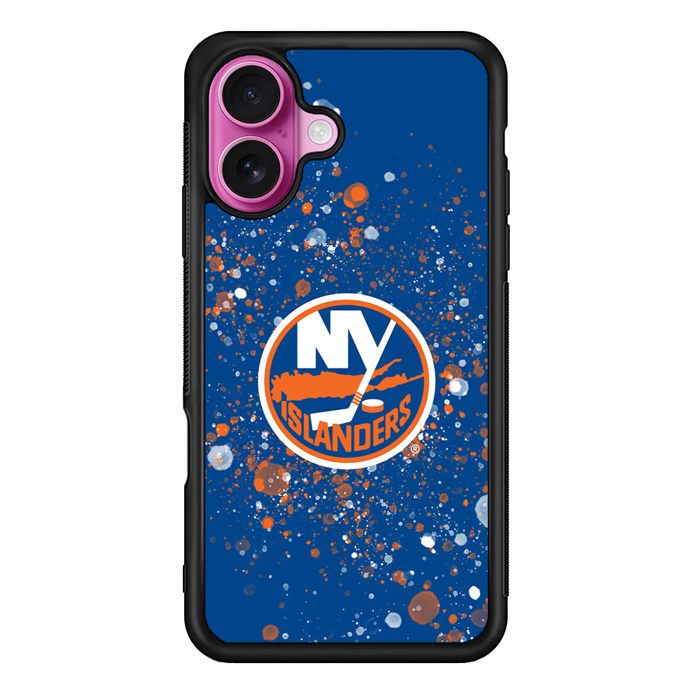 New York Islanders Art iPhone 17 Case | Slim Protective Rubber Phone Cover