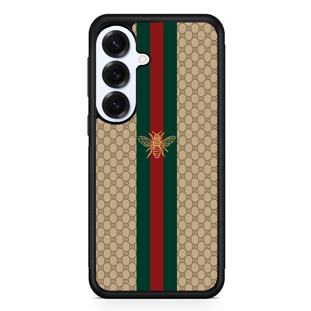 Gucci Latte Wall Stripe Bee Logo Samsung Galaxy S25 Plus Case | Slim Rubber Case for Samsung Galaxy S25 Plus