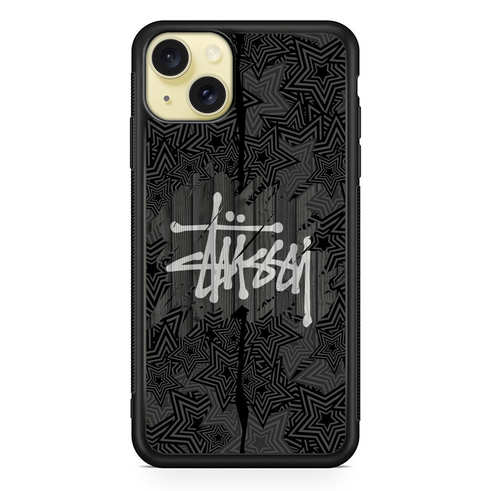 Stussy Star from The Night iPhone 15 Plus Case | Slim Rubber Case for iPhone 15 Plus