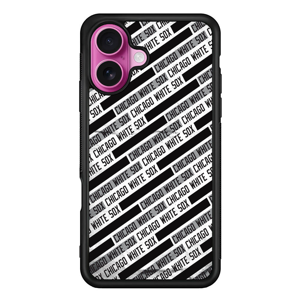 Chicago White Sox Pattern iPhone 17 Case | Slim Protective Rubber Phone Cover