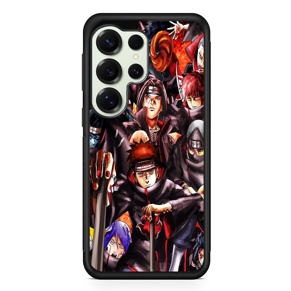 Naruto Akatsuki Full Team Samsung Galaxy S25 Ultra Case | Durable Rubber Case for Samsung Galaxy S25 Ultra