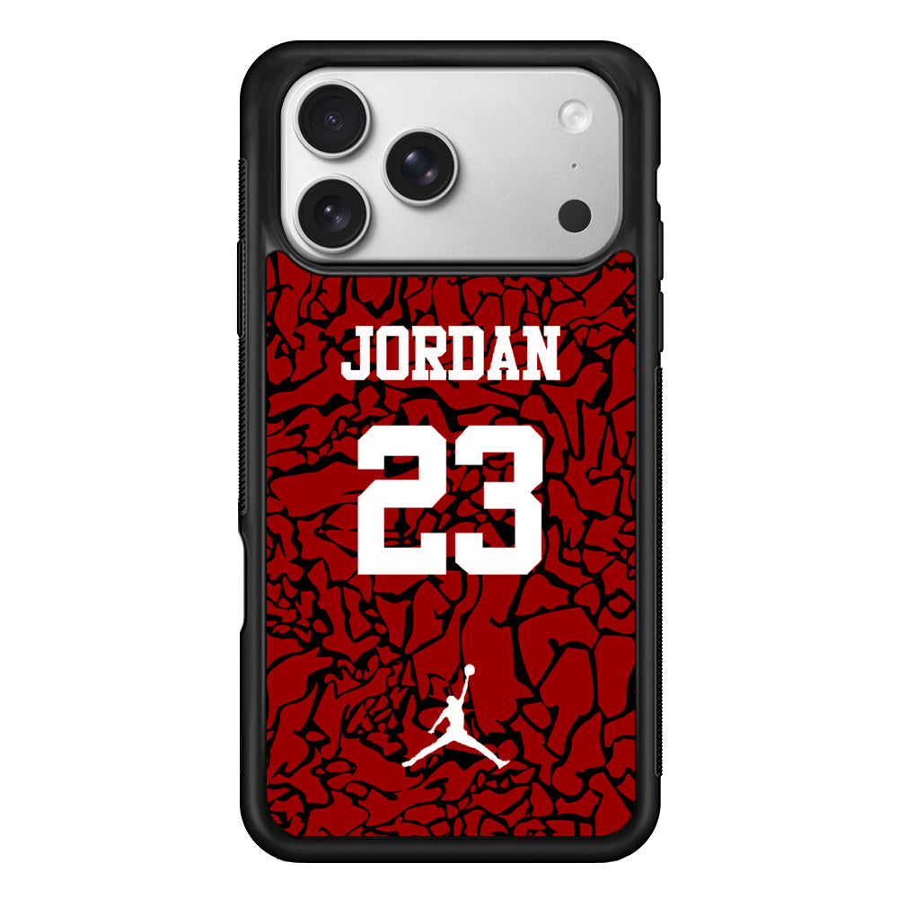 Air Jordan Black Patern 23 iPhone 17 Pro Case | Slim Protective Case for iPhone 17 Pro
