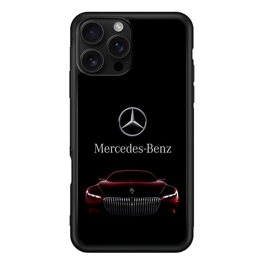 Mercedes-Benz Red Dark Aesthetic iPhone 16 Pro Case | Slim Rubber Case for iPhone 16 Pro
