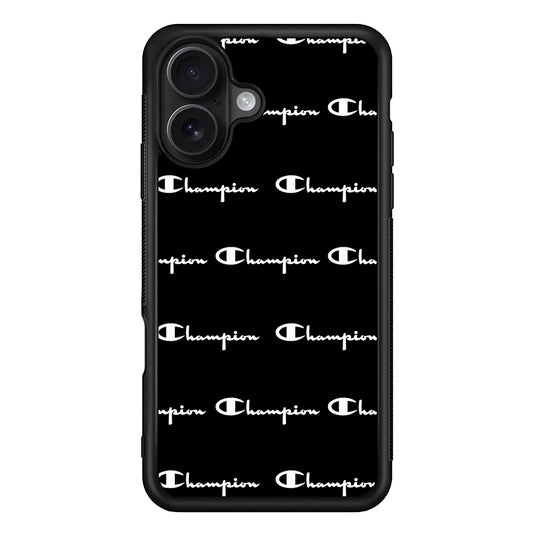 Champion Bland And White iPhone 16 Case | Slim Rubber Case for iPhone 16