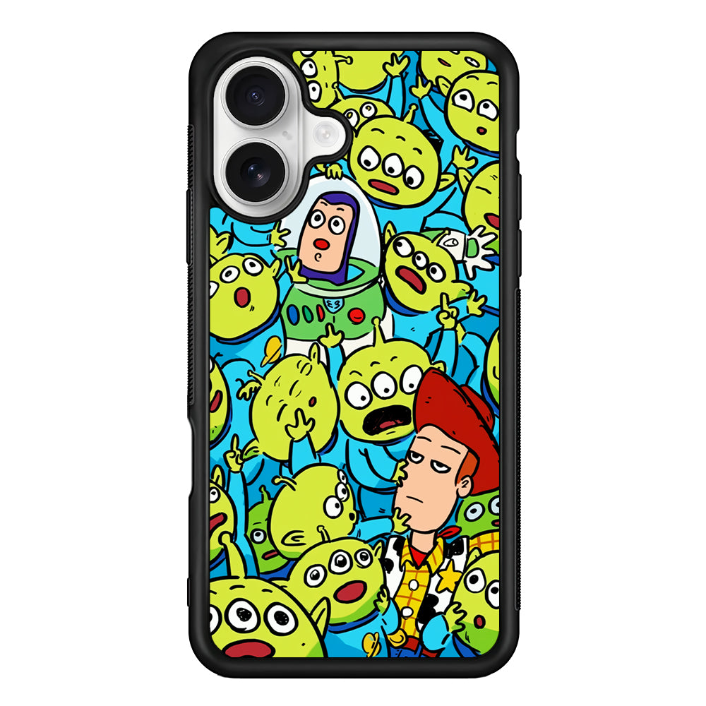 Toy Story and Aliens iPhone 16 Plus Case | Durable Protective Rubber Cover