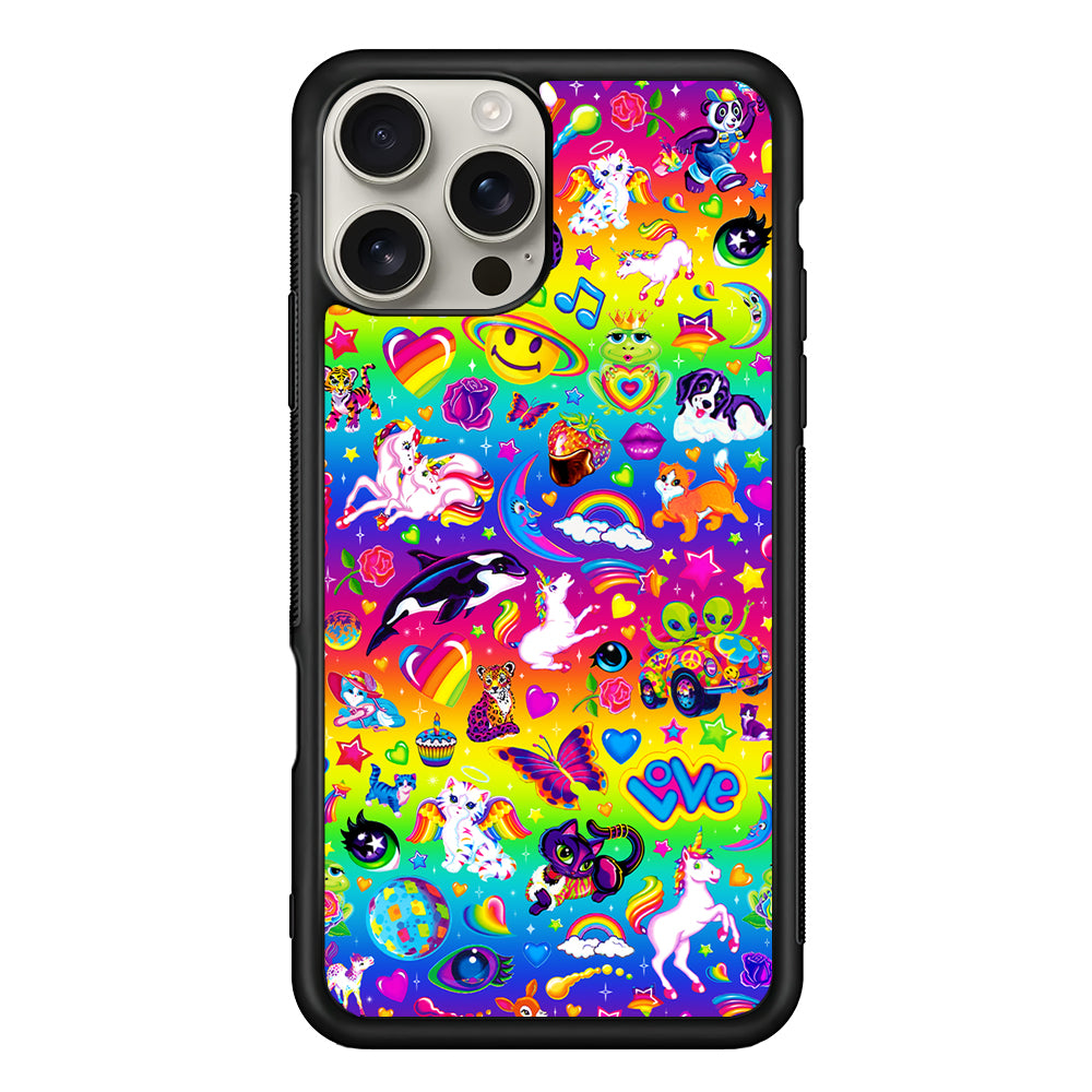 Unicorn Cartoon Rainbow Pattern iPhone 16 Pro Max Case | Stylish Protective Case for iPhone 16 Pro Max