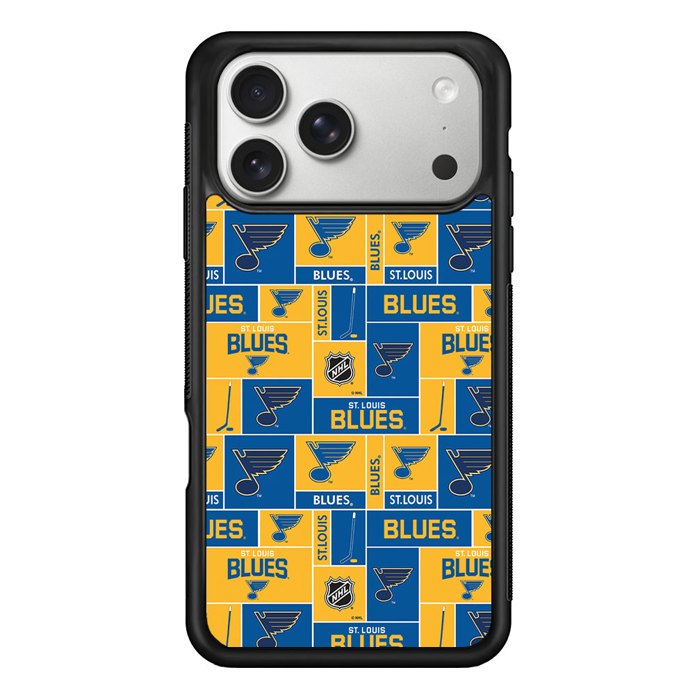 St. Louis Blues Pattern iPhone 17 Pro Case | Slim Rubber Case for iPhone 17 Pro