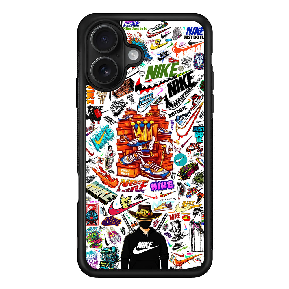 Cool King Nike Logo iPhone 16 Case - Oxvistore