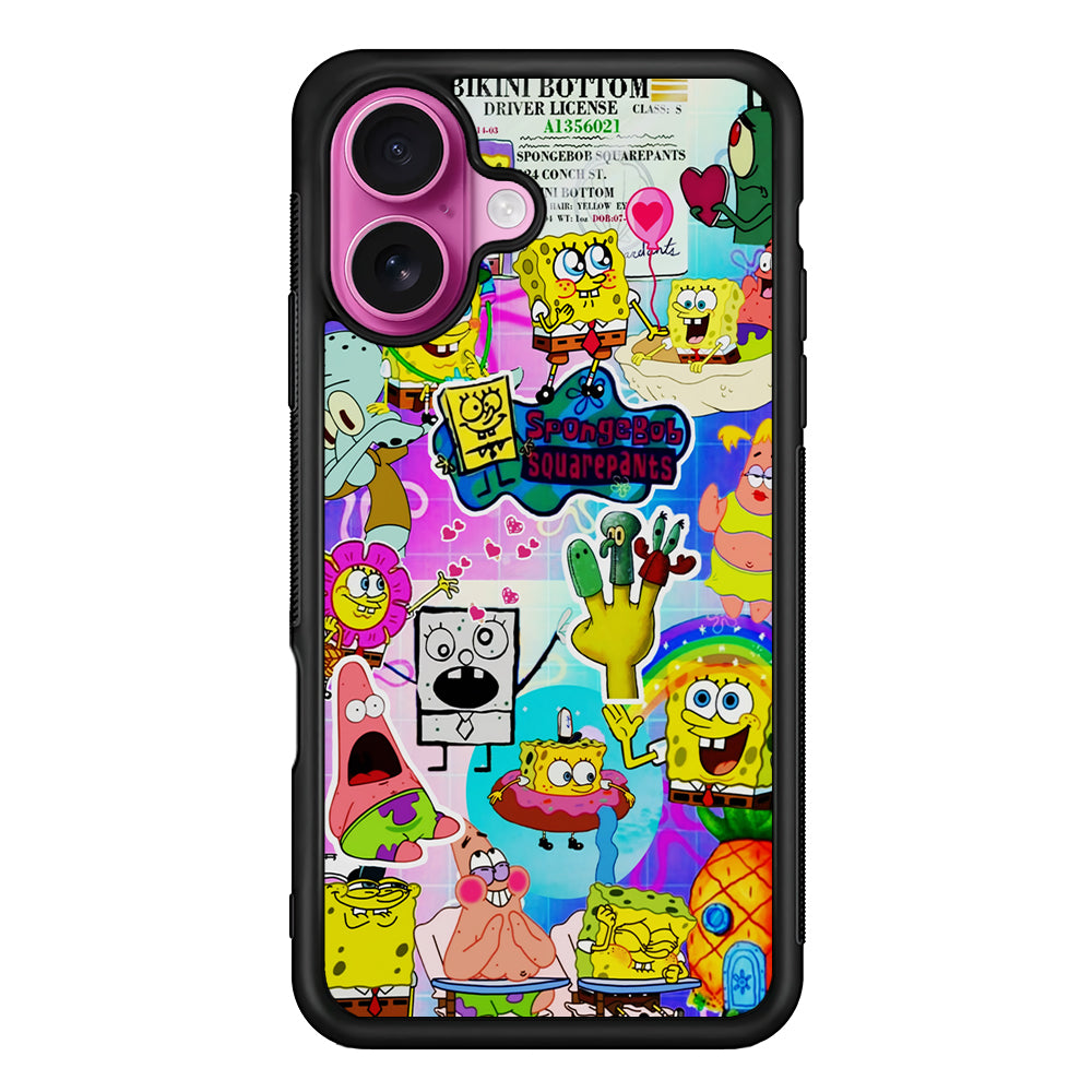 Spongebob and Friends Aesthetic iPhone 17 Case | Slim Protective Rubber Phone Cover