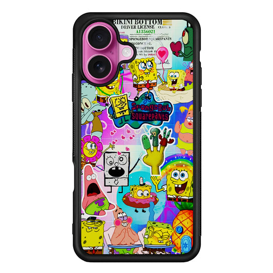Spongebob and Friends Aesthetic iPhone 17 Case | Slim Protective Rubber Phone Cover