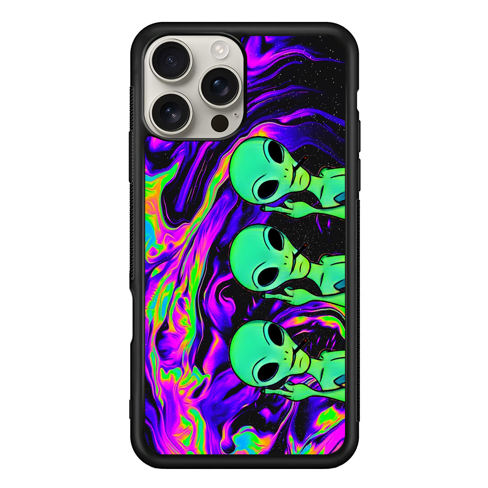 Marble Three Aliens iPhone 16 Pro Max Case | Stylish Protective Case for iPhone 16 Pro Max