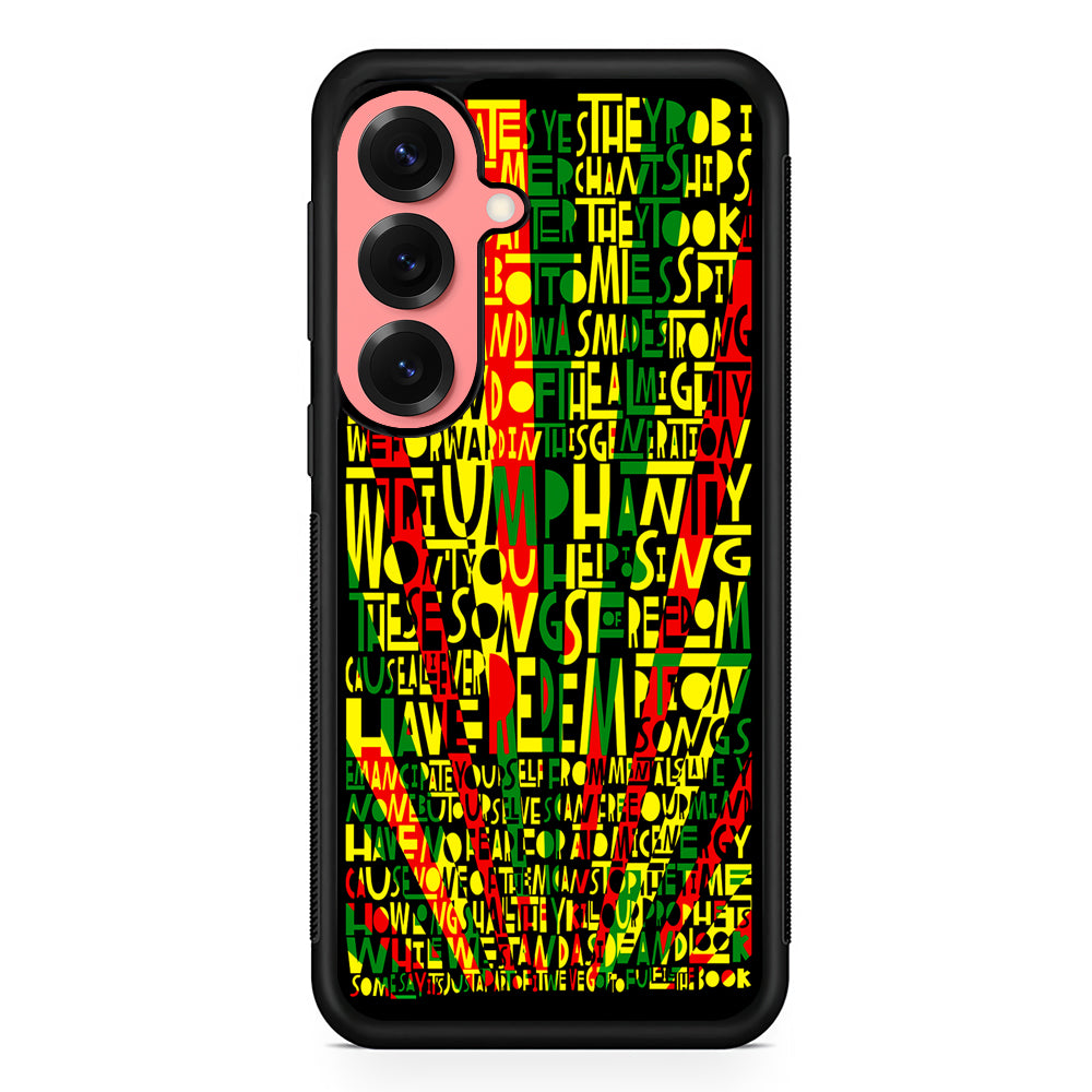 Bob Marley Redemption Song Samsung Galaxy S25 Case | Protective Case for Samsung Galaxy S25