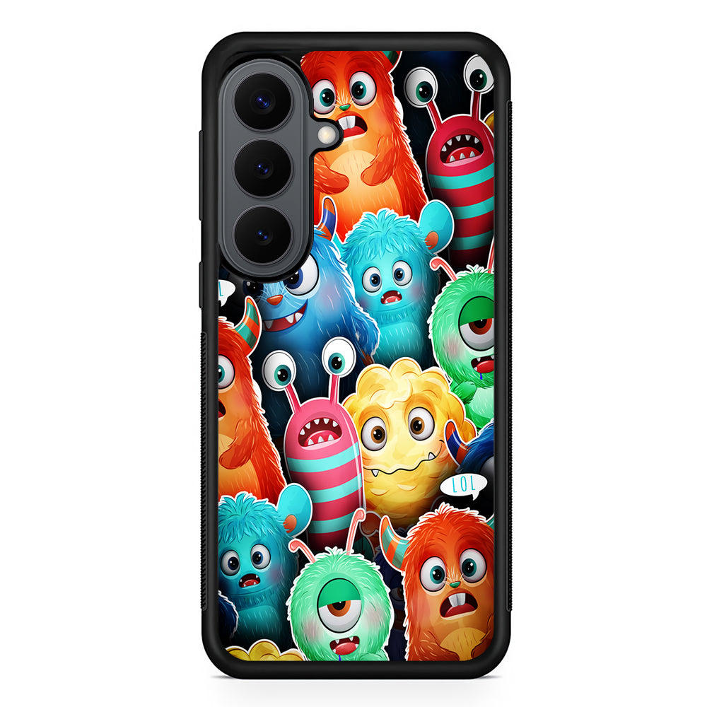 Cute Monsters Aesthetic Samsung Galaxy S26 Plus Case | Slim Rubber Case for Samsung Galaxy S26 Plus