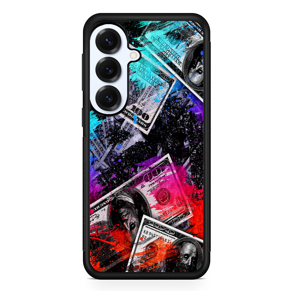 Money Bills Art Abstract Samsung Galaxy S25 Plus Case | Slim Rubber Cover for Samsung Galaxy S25 Plus