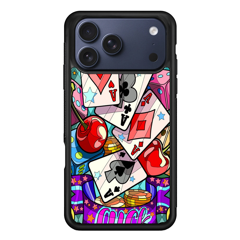Four Ace Cards Cartoon iPhone 17 Pro Max Case | Slim Protective Cover for iPhone 17 Pro Max