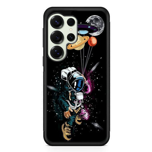 Astronaut UFO Balloon Outer Space Samsung Galaxy S25 Ultra Case | Durable Rubber Case for Samsung Galaxy S25 Ultra
