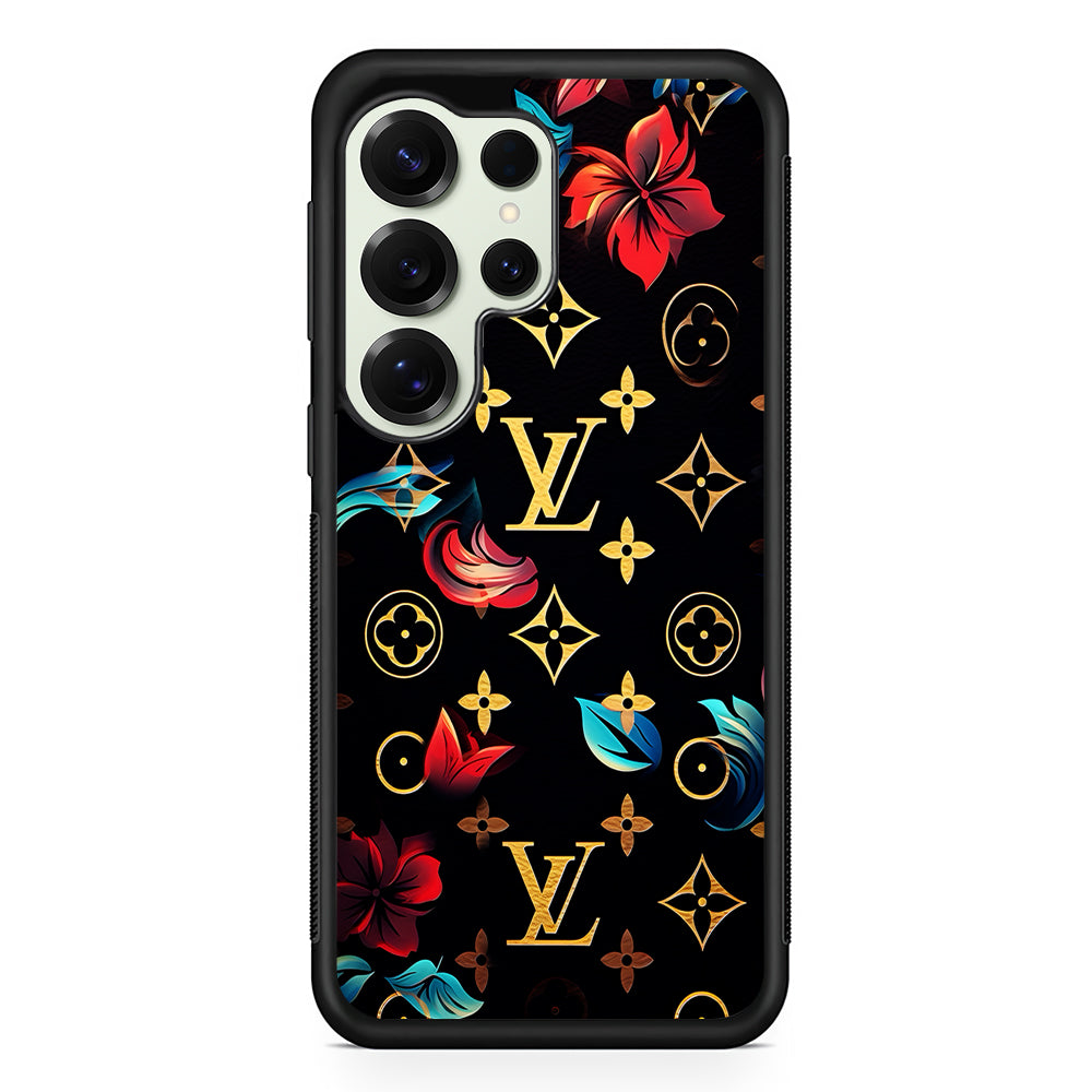 Louis Vuitton Flowers Design Samsung Galaxy S25 Ultra Case | Slim Rubber Case for Samsung Galaxy S25 Ultra