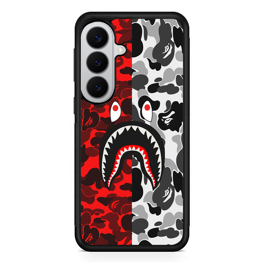 Bape Red Black Camo Samsung Galaxy S26 Case | Slim Rubber Case for Samsung Galaxy S26