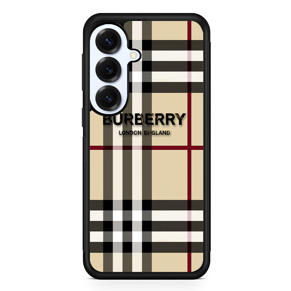 Burberry Cream Pattern Samsung Galaxy S25 Plus Case | Slim Rubber Case for Samsung Galaxy S25 Plus