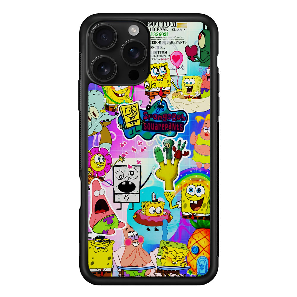 Spongebob and Friends Aesthetic iPhone 16 Pro Case | Durable Protective Case for iPhone 16 Pro
