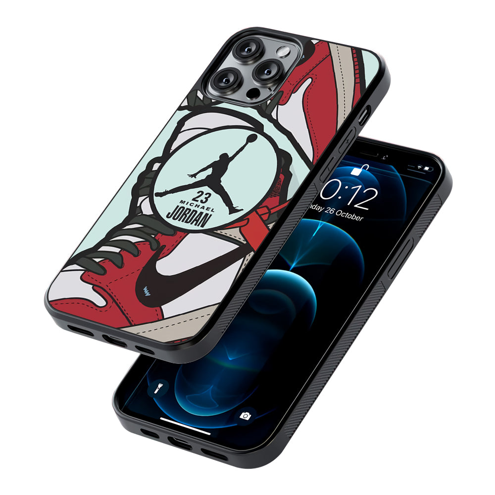Air Jordan Circle in Collaboration 2D Rubber Phone Case | Slim Protective Phone Case