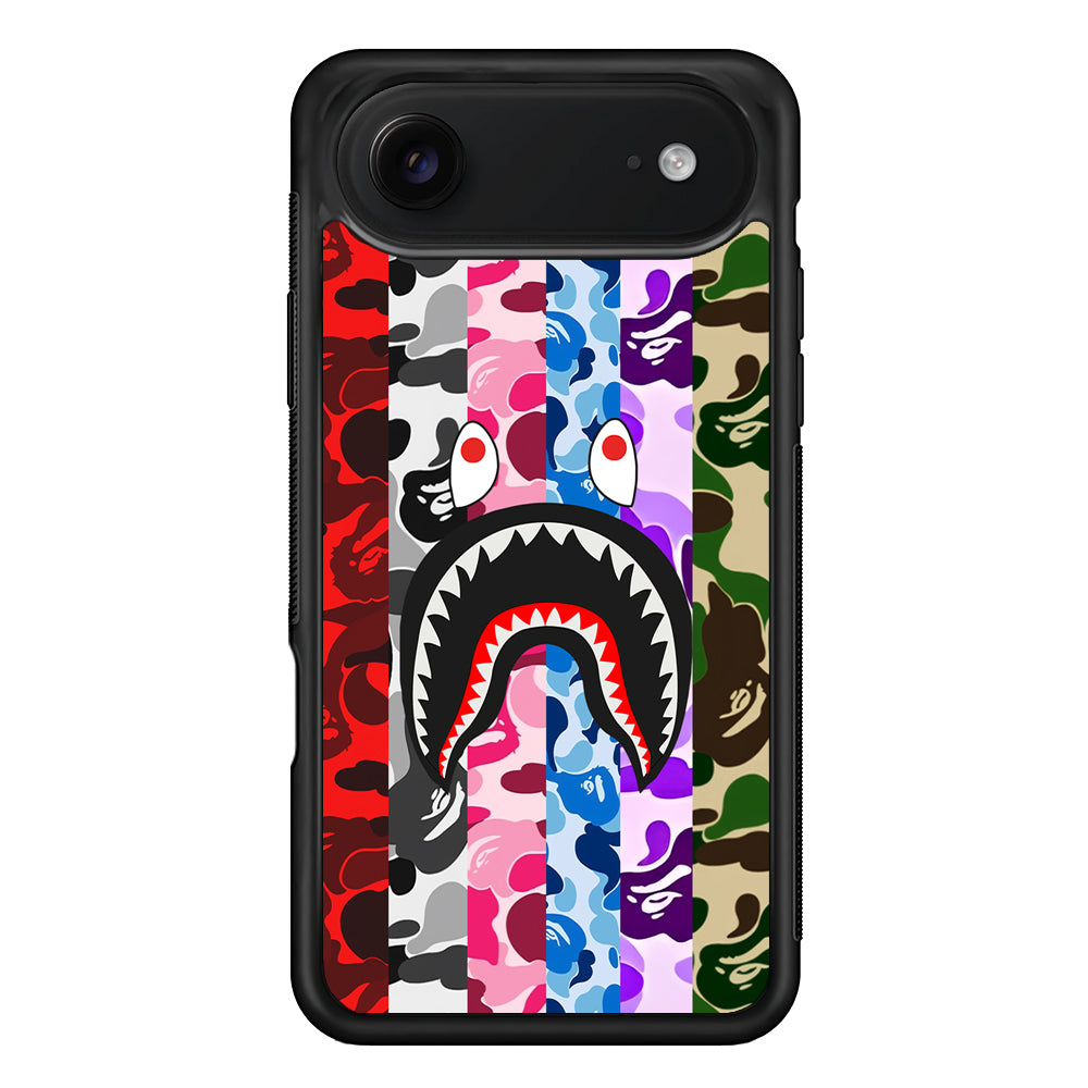 Bape Colorfull Camo iPhone 17 Air Case | Slim Rubber Case for iPhone 17 Air