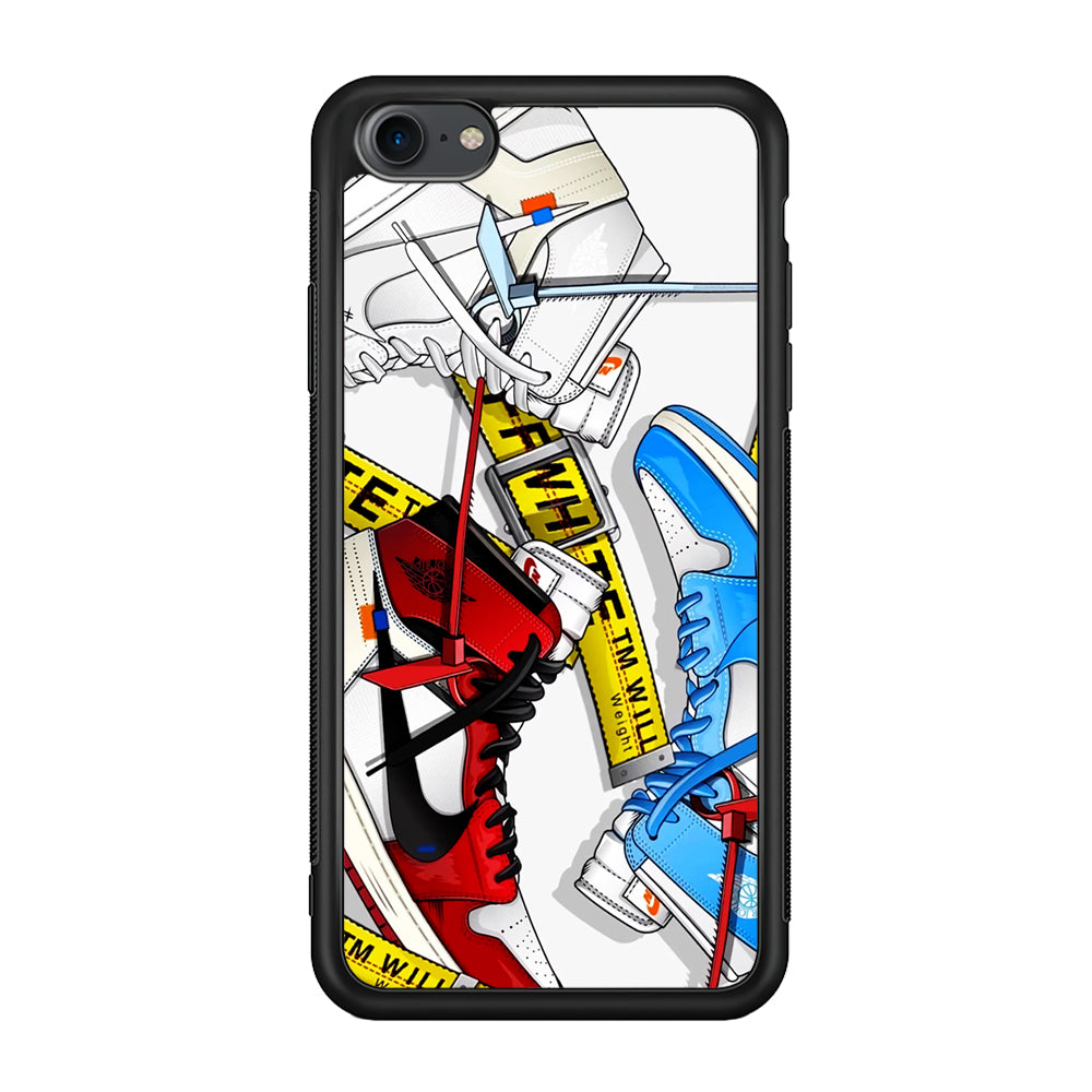 Nike Air x Off White Shoes Colase iPhone 8 Case | Slim Rubber Case for iPhone 8