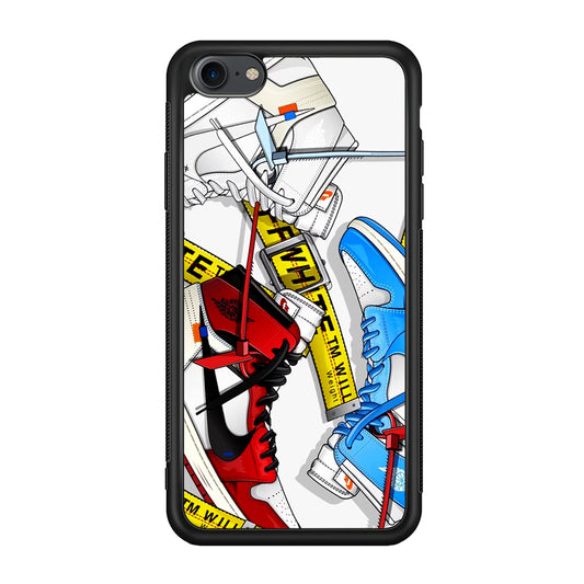 Nike Air x Off White Shoes Colase iPhone 8 Case | Slim Rubber Case for iPhone 8