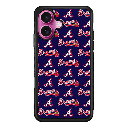 Atlanta Braves Pattern iPhone 17 Case | Slim Protective Rubber Phone Cover