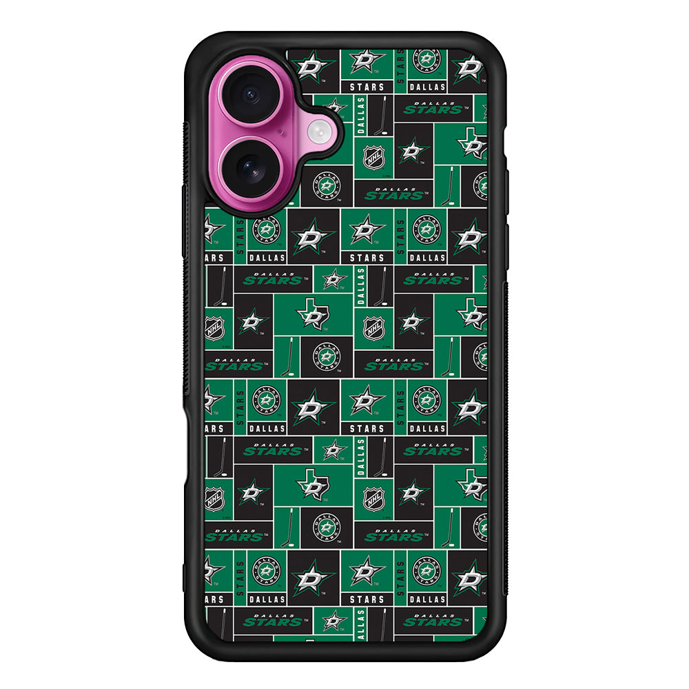 Dallas Stars Pattern iPhone 17 Case | Slim Protective Rubber Phone Cover