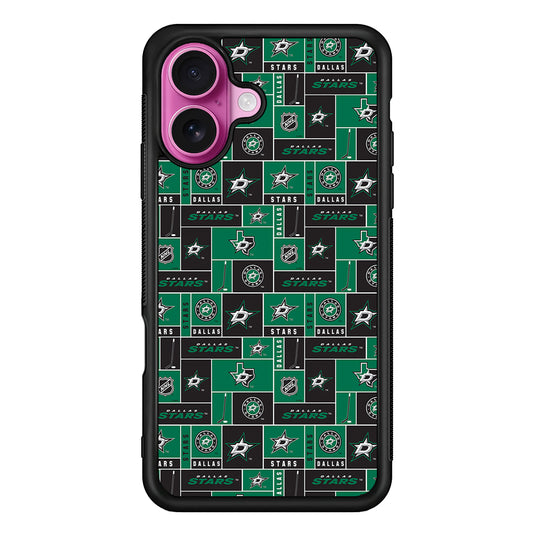Dallas Stars Pattern iPhone 17 Case | Slim Protective Rubber Phone Cover