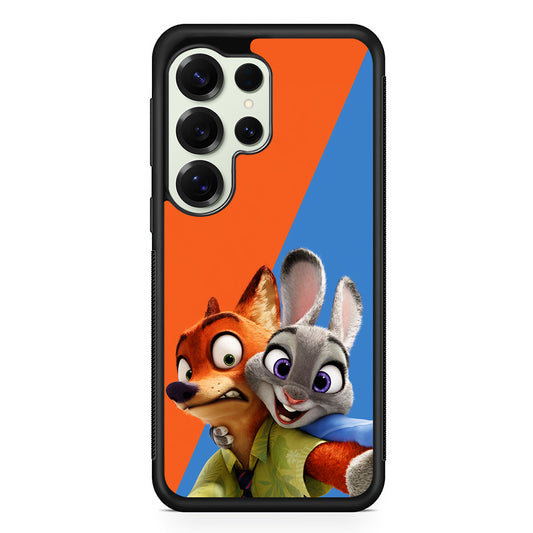 Zootopia Nick and Judy Selfie Samsung Galaxy S25 Ultra Case | Durable Rubber Case for Samsung Galaxy S25 Ultra