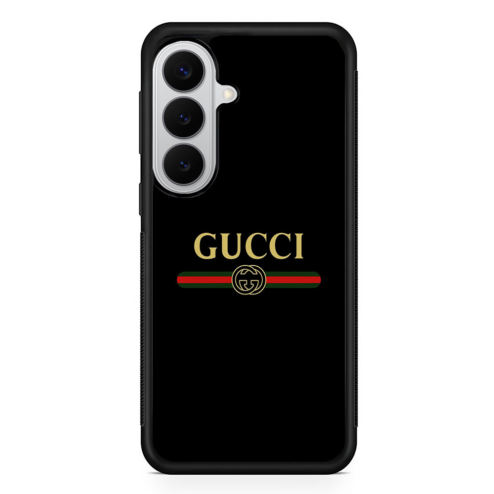 Gucci Logo Black Samsung Galaxy S26 Case | Slim Rubber Case for Samsung Galaxy S26