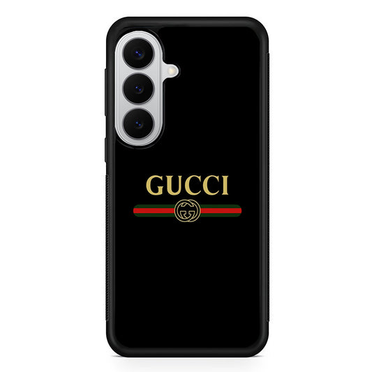 Gucci Logo Black Samsung Galaxy S26 Case | Slim Rubber Case for Samsung Galaxy S26