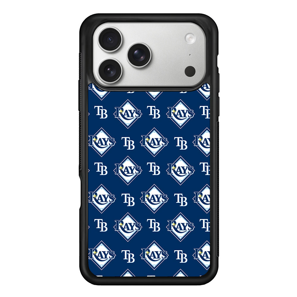 Tampa Bay Rays Pattern iPhone 17 Pro Case | Slim Rubber Case for iPhone 17 Pro