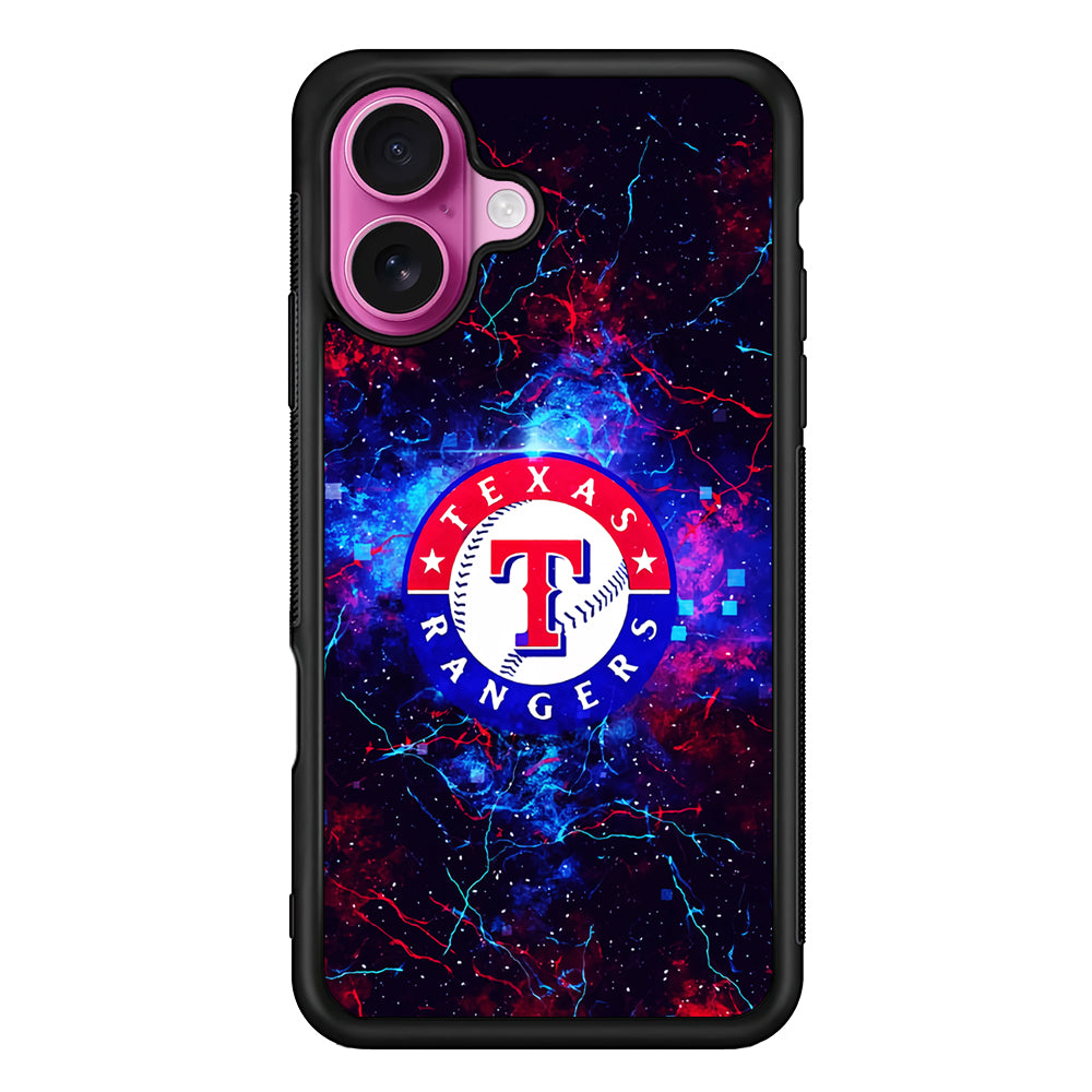 Texas Rangers Abstract iPhone 17 Case | Slim Protective Rubber Phone Cover