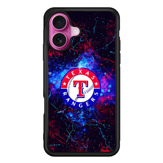 Texas Rangers Abstract iPhone 17 Case | Slim Protective Rubber Phone Cover