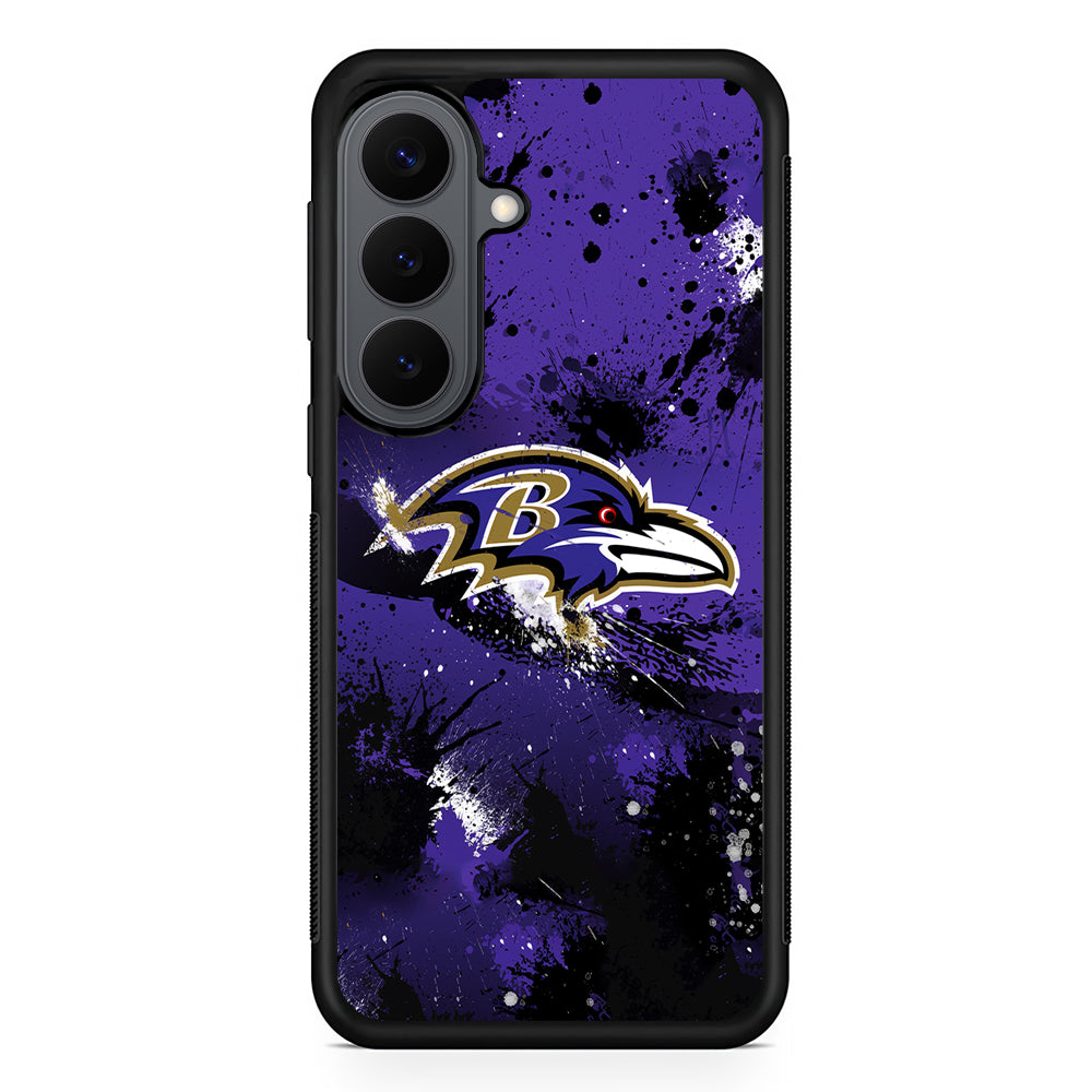 Baltimore Ravens Abstract Samsung Galaxy S26 Plus Case | Slim Rubber Case for Samsung Galaxy S26 Plus