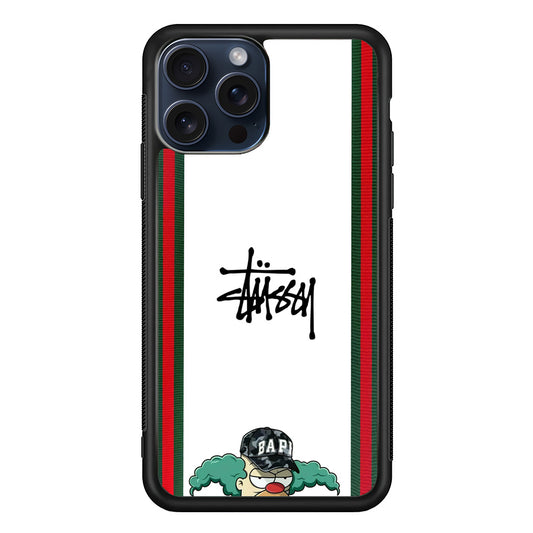 Stussy Homer Simpson iPhone 15 Pro Max Case | Slim Rubber Case for iPhone 15 Pro Max