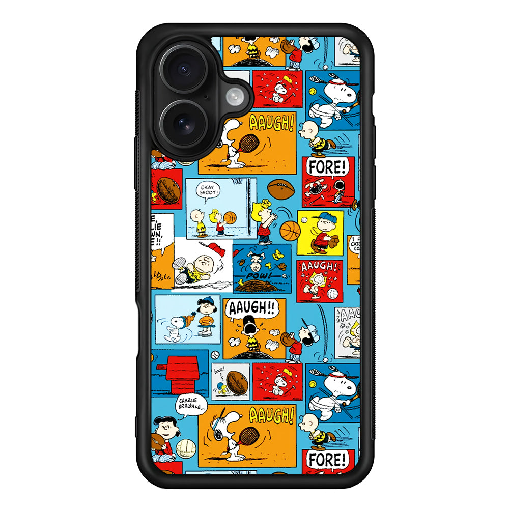 Snoopy Sport Comic iPhone 16 Case - Oxvistore