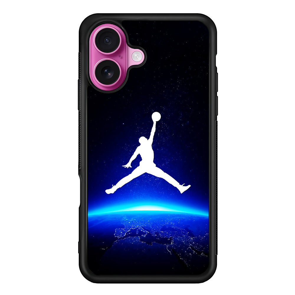 Air Jordan Logo Above Earth iPhone 17 Case - Slim Rubber Case for iPhone 17