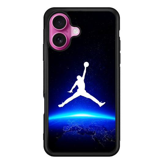 Air Jordan Logo Above Earth iPhone 17 Case - Slim Rubber Case for iPhone 17