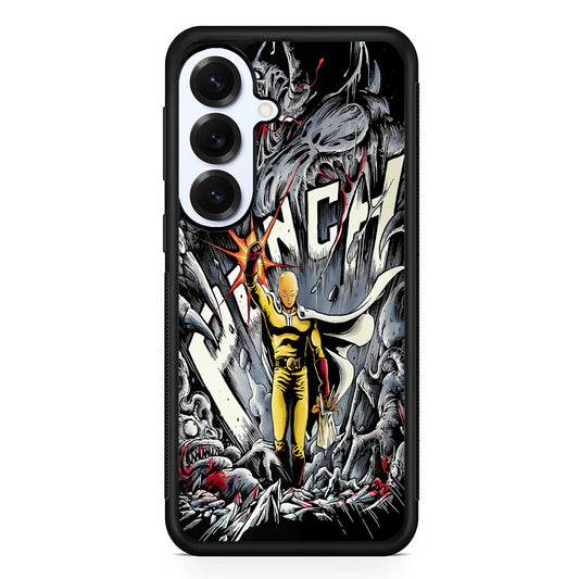 Saitama Hits The Monsters Samsung Galaxy S25 Plus Case | Slim Rubber Cover for Samsung Galaxy S25 Plus