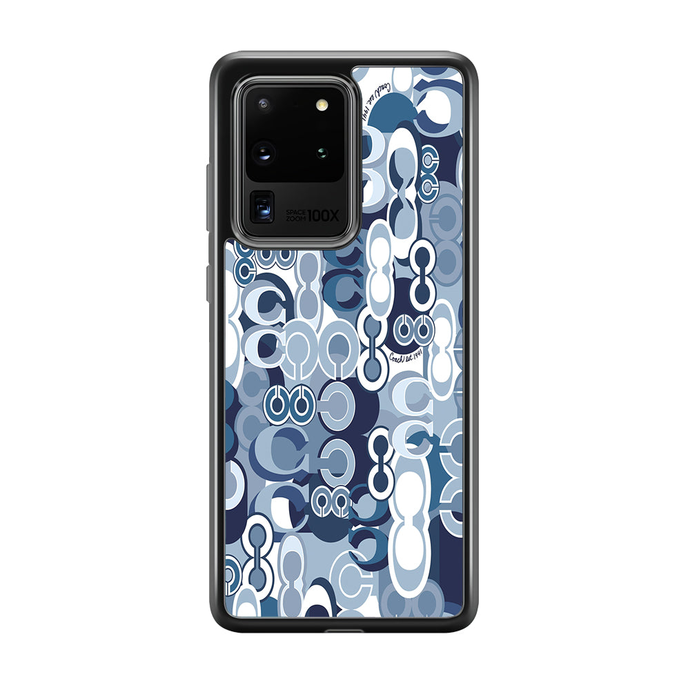 Coach Blue Samsung Galaxy S20 Ultra Case | Slim Rubber Case for Samsung Galaxy S20 Ultra