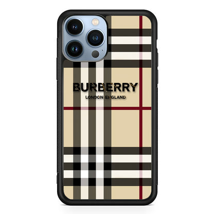 Burberry Cream Pattern 2D Rubber Phone Case | Durable Phone Case
