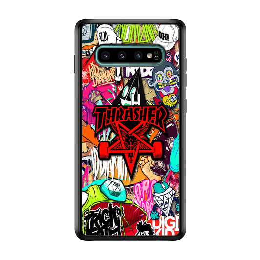 Thrasher Gang Assembly Samsung Galaxy S10 Plus Case | Slim Rubber Case for Samsung Galaxy S10 Plus