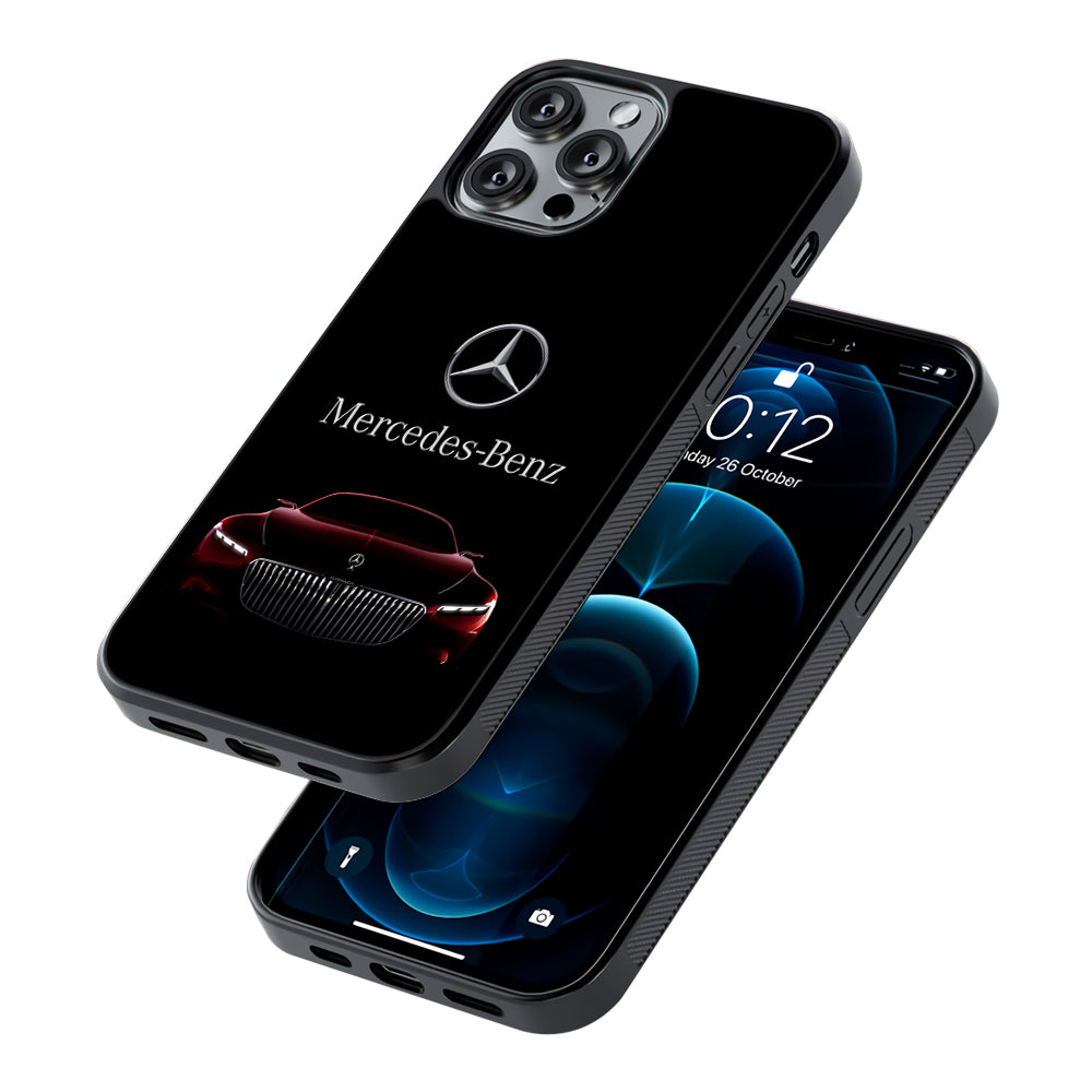 Mercedes-Benz Red Dark Aesthetic 2D Rubber Phone Case | Durable Phone Case