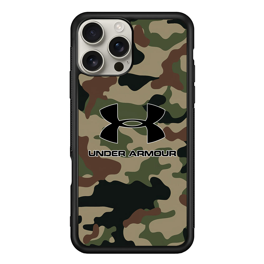 Under Armour Green Camo iPhone 16 Pro Max Case | Slim Rubber Case for iPhone 16 Pro Max